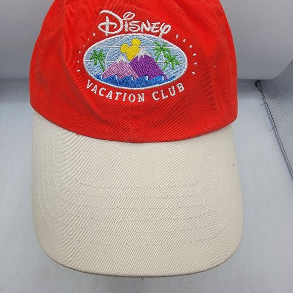 Disney Vacation Club Member Adults Red Hat Cap Adjustable Comfort Casual - Picture 5 of 9
